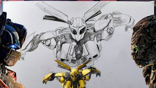 How to draw BUMBLEBEE From Transformers  RiseoftheBeasts [upl. by Joao]