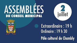 Assemblée du conseil municipal Ville de Chambly du 2 juillet 2024 [upl. by Razid]