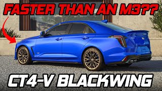 How Fast is the 2022 Cadillac CT4V Blackwing 14 Mile Drag Race and Analysis [upl. by Cynthia214]