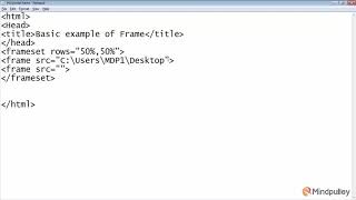 012 Horizontal and vertical frames  HTML Tutorial in Hindi [upl. by Keeryt]