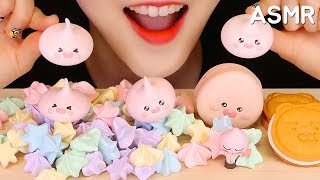 KAKAO FRIENDS SWEETS ASMR MACARON MERINGUE COOKIES ASMR NO TALKING [upl. by Ettennad]