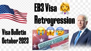 EB3 visa retrogression update October visa bulletin 2023 nclexrn internationalnurses👩‍⚕️😱 [upl. by Yelyak]