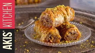 Rolled Baklava Saragli  Akis Petretzikis [upl. by Navoj940]