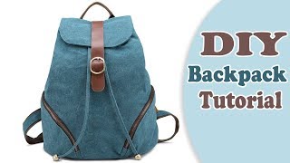 DIY ADORABLE BACKPACK TUTORIAL FROM SCRATCH  New Design Easy Way [upl. by Tenej]