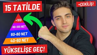 15 TATİLDE YÜKSELİŞE GEÇ 🚀  15 Tatile Özel Program Netine Göre Taktikler  yks yks2024 [upl. by Nraa]