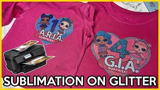 🤩 How to Use Sublimation with Glitter HTV [upl. by Giefer]