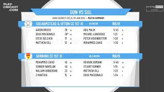 Sonning CC 1st XI v Sulhamstead amp Ufton CC 1st XI [upl. by Noimad]