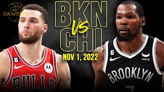 Brooklyn Nets vs Chicago Bulls Full Game Highlights  Nov 1 2022  FreeDawkins [upl. by Mafala]