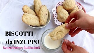 BISCOTTI DA INZUPPO alle noccciole RICETTA FACILE senza burro  RICETTE DI GABRI [upl. by Byrn6]