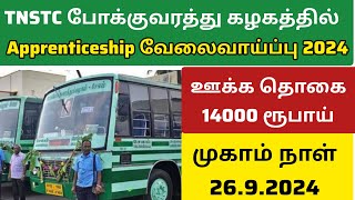 TNSTC apprenticeship Job  அரசு போக்குவரத்து கழகத்தில் வேலைவாய்ப்பு  apprentice training 2024 tamil [upl. by Arries]