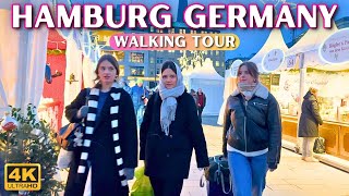 Hamburg Walking Tour 🇩🇪 Germany In Winter With Captions [upl. by Nosyk541]