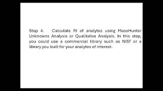 Agilent MassHunter GCMS Retention Index [upl. by Cathi]