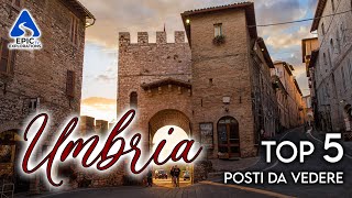 Umbria Top 5 Città e Luoghi da Visitare  4K [upl. by Aketahs274]