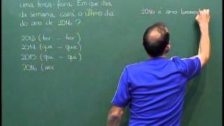 Aritmética  Aula 37  Problemas com calendários [upl. by Eentirb]