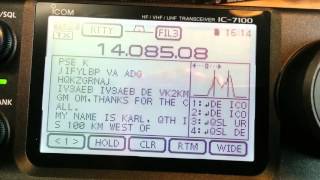 Decoding RTTY on the IC7100 [upl. by Barcot]