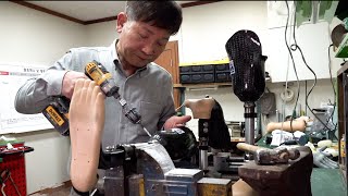 Process of making comfortable prosthetic leg for disabled person Korean prosthetic limb artisan [upl. by Gilleod]