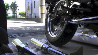 MOTO GUZZI V7 CLASSIC マフラー交換 MUFFLER EXCHANGE Mistral Ausp VA racing [upl. by Tavi]