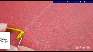 Rope stitch tutorial 🧵💯🪢🪡🪢handembroidery [upl. by Rachaba408]