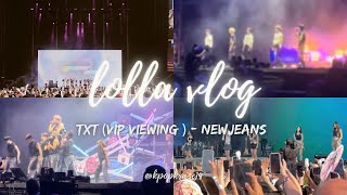 lollapalooza vlog 2023  txt vip viewing amp newjeans [upl. by Nessej962]