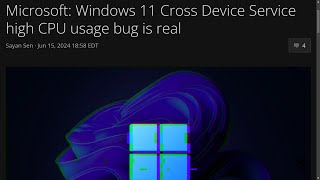 Microsoft Windows 11 Cross Device Service high CPU usage bug is real [upl. by Klug204]