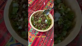 How To Make Lentil Salad food peruvian cooking comida video [upl. by Dnalhsa]