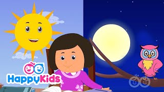 Different Times of The Day  Learning Songs Collection For Kids Children And Babies  Happy Kids [upl. by Alver]