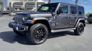 2023 Jeep Wrangler Sahara 4xe Interior and Exterior walkaround [upl. by Ecirahc]