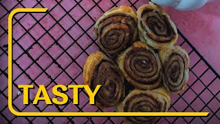 Nutella puff pastry swirls  Air fryer recipes [upl. by Sadirah980]