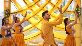 Haldi Dance of Groom and Sisters  cinematic amp Drone short  choreography by bhavingohel8680 [upl. by Aliuqehs]