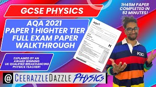 AQA GCSE Physics 2021 Paper 1 Higher Tier Past Paper full exam walkthrough [upl. by Prior]