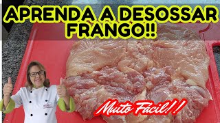 COMO DESOSSAR FRANGO PARA RECHEAR EM 5 MINUTOS CONFIRA [upl. by Bennink]