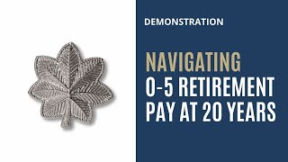 O5 Retirement Pay with 20 years Demonstration [upl. by Etteinotna]