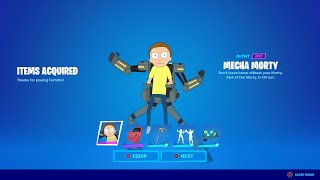 How To Get Mecha Morty Skin amp Get Schwifty Emote FREE In Fortnite Free Mecha Morty Bundle [upl. by Matthaeus]