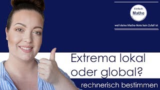 Ist ein Extremum HP oder TP lokal oder global  rechnerisch by einfach mathe [upl. by Aehtla]