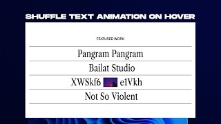 Text Hover Effect  Shuffle Letters Animation w Image Reveal  HTML CSS amp JavaScript [upl. by Anehs]
