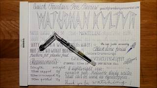 Waterman Kultur Quick Fountain Pen Review [upl. by Aivatnohs886]