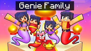 Having a GENIE FAMILY in Minecraft [upl. by Noillimaxam]