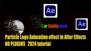 Particle Logo Animation effect in After Effects NO PLUGINS [upl. by Kinson]