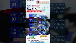 Basic Life Support Provider  Cornerstone Advanced Training  April 2023 Course Calendar [upl. by Adikam]