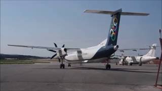 Sky Express ATR 42 Flight  Mytilene to Chios [upl. by Chlo665]