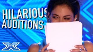 JUDGES Cant Stop LAUGHING on The X Factor  X Factor Global [upl. by Llekcor367]