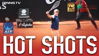 Thiem Rifles Backhand Hot Shot At Rome 2017 [upl. by Budde]