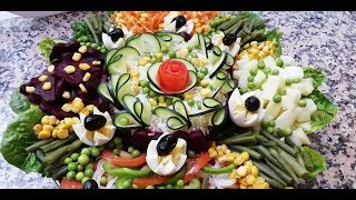 Recette Salade Composée Jardinière  Cuisine Marocaine [upl. by Hassadah]