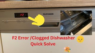 Dishwasher not Draining water  F2 Error  Clogged Dishwasher  Easy Fix [upl. by Domph]