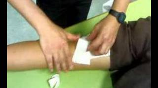 Hamstring injury  Taping [upl. by Houlberg]