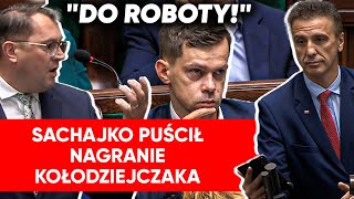 Sachajko puścił nagranie Kołodziejczaka Zrzedła mu mina Krajewski pobiegł na mównicę [upl. by Repooc]