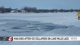 Isle man dies after vehicle breaks through Mille Lacs [upl. by Dorahs82]