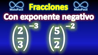 Fracciones con exponente negativo Explicado súper fácil [upl. by Roscoe]