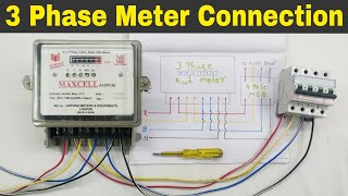 Electrical 3 Phase Energy Meter Wiring Connection [upl. by Otrebla]