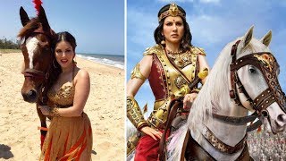 Sunny Leone Learning Horse Riding  Veeramadevi  Latest Bollywood Movie Gossips 2018 [upl. by Madelena865]